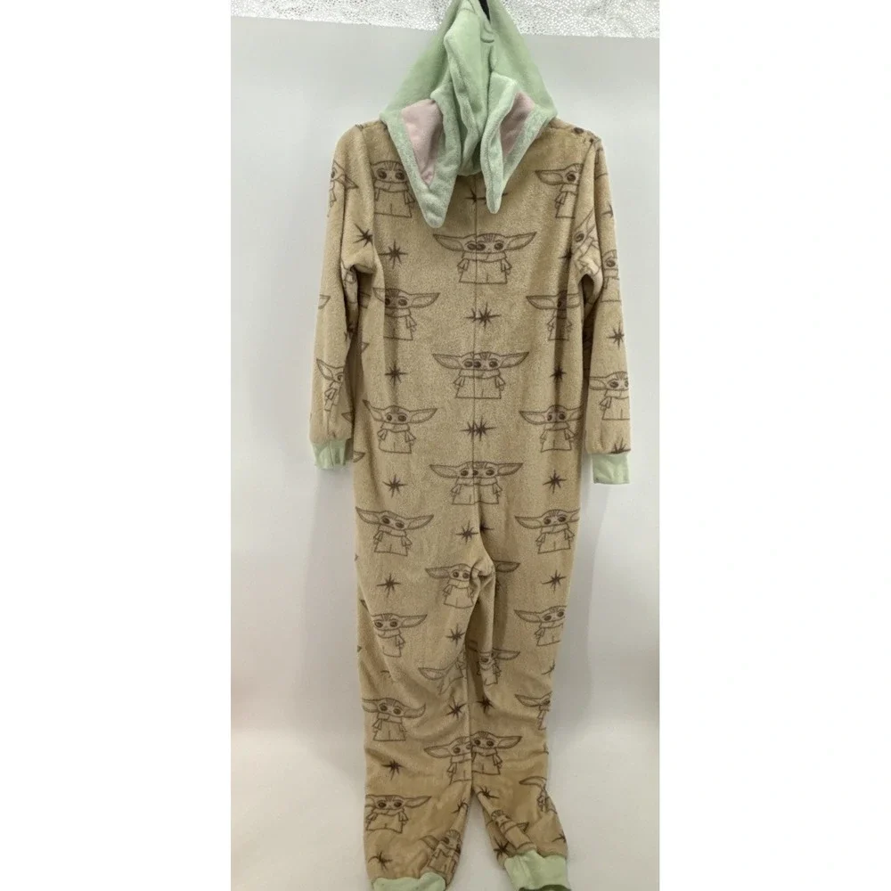 Disney Lucas Film Baby Yoda Pajamas Womens S 4-6 Fleece Costume One Piece PJs - Picture 8 of 10